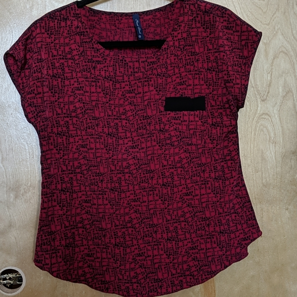 Pretty red and black blouse